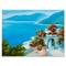 Designart - House Near The Sea Colorful Flowers I - Nautical & Coastal Canvas Wall Art Print